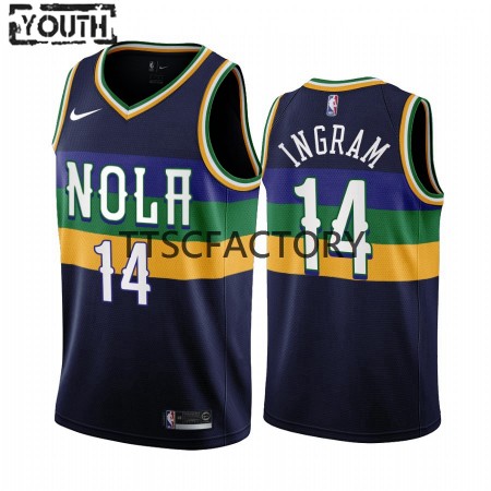 New Orleans Pelicans Brandon Ingram 14 Nike 2022-23 City Edition Navy Lasten Pelipaidat Swingman